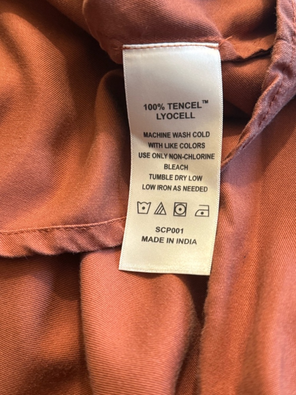 NWOT Quince Vintage Wash Tencel Maxi Slip Dress in Terracotta - Picture 10 of 12